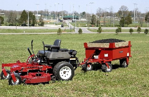 Turf Hauler with Zero Turn Mower